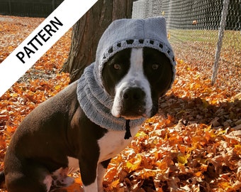 Pattern - Knitted Dog Hood - XS, S, M & L