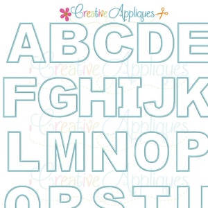 Applique Alphabet Letter Set A-Z Applique Machine Embroidery Design 7 Sizes!!!  alphabet applique, applique letters, 2" thru 8"