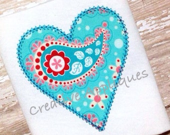 Monogram Valentine Heart Vintage Stitch Digital Machine Embroidery Applique Design Decorative Stitching 4 SIZES