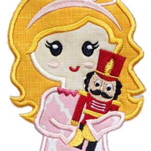 EXCLUSIVE Clara Nutcracker Digital Machine Embroidery Applique Design 6 sizes, clara applique, nutcracker embroidery, nutcracker ballet