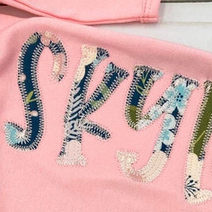 7 Sizes Zigzag Stitch Farmhouse Lemonade Applique Embroidery Alphabet Font Digital Machine Embroidery, A to Z, upper and lower case letters