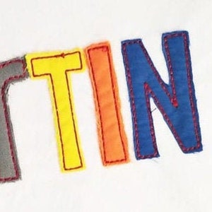 BEAN STITCH Scooter Applique Alphabet Letter Set Machine Embroidery Design 8 Sizes 2&quot;- 7&quot;, vintage stitch alphabet, bean stitch alphabet