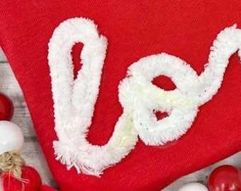 Script Yarn Alphabet Embroidery Machine Design 7 Sizes! applique letters, 2" thru 7", faux chenille letters, upper and lower case