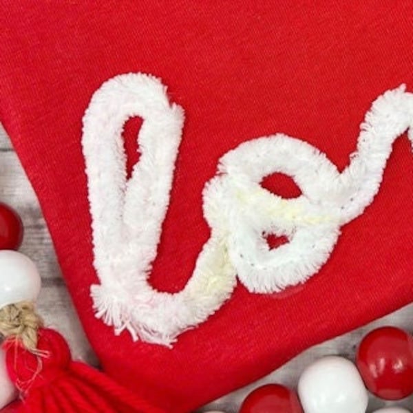 Embroidery Font Chenille Applique Yarn Etsy