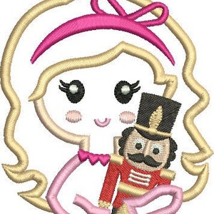 EXCLUSIVE Clara Nutcracker Digital Machine Embroidery Applique Design 6 sizes, clara applique, nutcracker embroidery, nutcracker ballet
