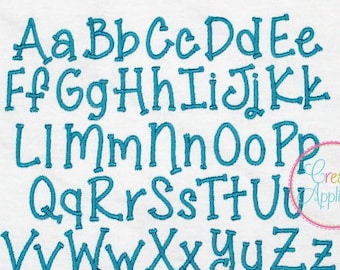 9 sizes Playtime Embroidery Font Alphabet Digital Machine Embroidery Design, numbers, punctuation