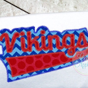 Wikinger digitale Maschine Stickerei Applique Design 6 Größen, Vikings Maskottchen, Wikinger Fußball, Wikinger Applikation, Wikinger Namen, Wikinger Wort