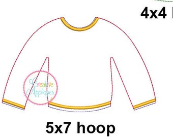 ITH In The Hoop Elf Shirt Embroidery Design, In the Hoop Machine Embroidery Design, doll shirt, elf sweater, elf jersey