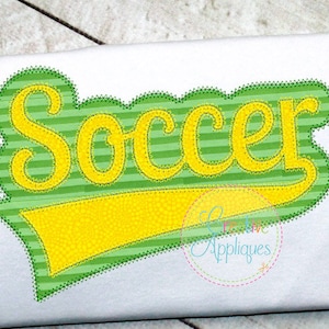 Tailles de football Applique numérique Machine broderie Applique Design 6, applique soccer, applique de football