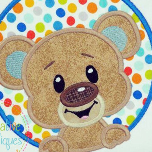 Bear Digital Machine Embroidery Applique Design 4 Sizes Bear Etsy