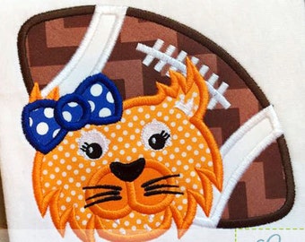 Wildcat Football Applique Digital Machine Embroidery Design 4 Size, wildcats football, wildcat football, wildcat applique, wildcats applique
