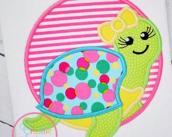 Sea Turtle Girl Digital Machine Embroidery Applique Design 4 Sizes, sea turtle applique, sea turtle embroidery, seaturtle embroidery