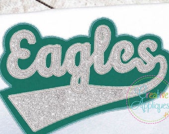 Eagles Digital Machine Embroidery Applique Design 6 sizes, eagles mascot, eagles football, eagles team, eagles name, eagles word