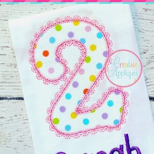Lace Stitch Number Set 0 thru 9  Embroidery Applique Design 4 Sizes, applique numbers, lace stitch numbers applique, lace stitching