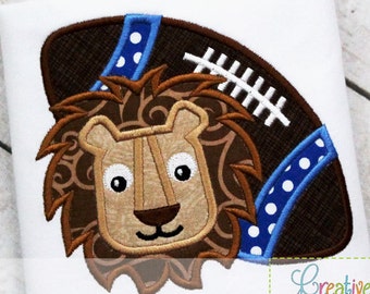 Lion Football Applique Digital Machine Embroidery Design 4 Sizes, lions football applique, lions applique, football applique, detroit lions