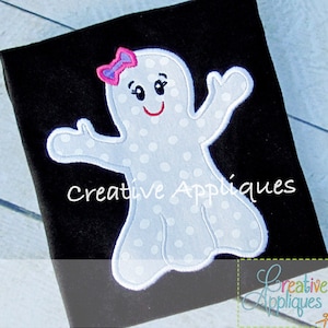 Girl Ghost Halloween Digital Machine Embroidery Applique Design 4 Sizes, ghost applique, halloween ghost applique, halloween applique