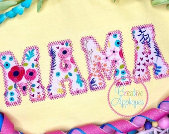Vintage Stitch Collegiate Applique Alphabet letters A thru Z, numbers Digital Machine Embroidery Applique Design 2 inch to 8 inch, 9 Sizes