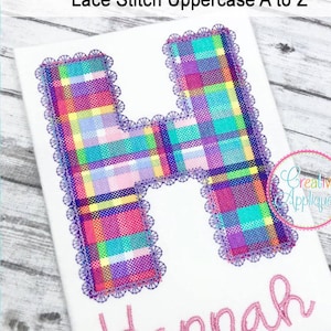Lace Stitch Applique Alphabet Letter Set A-Z Applique Machine Embroidery Design 6 Sizes!!!  alphabet applique, applique letters, 2" thru 7"