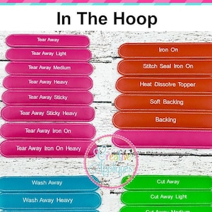 10&quot; Stabilizer Slap Wrap Bands In the Hoop Embroidery Machine Design, 25 files, stabilizer organizer, stabilizer bands, stabilizer wraps