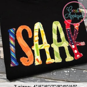 7 Sizes Blanket Stitch Farmhouse Lemonade Applique Embroidery Alphabet Font Digital Machine Embroidery, A to Z, upper and lower case letters