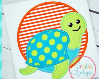Sea Turtle Digital Machine Embroidery Applique Design 4 Sizes, sea turtle applique, sea turtle embroidery, seaturtle embroidery