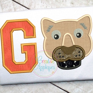 Go Cougar Panther Nittany Lion Football Applique Digital Machine Embroidery Design 4 Sizes, jaguar mascot, cougars mascot, panthers