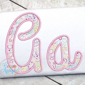 Dulces Apliques Alfabeto Juego de Letras A-Z Aplicación Máquina Bordado Diseño 8 Tallas!!!  apliques alfabéticos, letras de apliques, de 2,5" a 8"