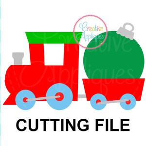 ESCLUSIVO ornamento treno di Natale SVG, file di taglio del treno, treno in formato SVG, file di taglio del treno, treno ornamentale in formato SVG, uso commerciale LIMITATO