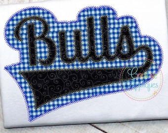Chicago Bulls Applique Design ⋆ 6 sizes ⋆ Blu Cat Red Dog