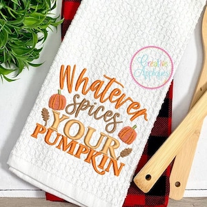 Lo que sea que condimente su máquina digital de calabaza Diseño de bordado 4 tamaños, bordado de otoño, bordado de calabaza, bordado de otoño