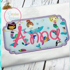 Monogram Frame Digital Machine Embroidery Applique Design 8 sizes, frame applique, applique frame, applique monogram frame
