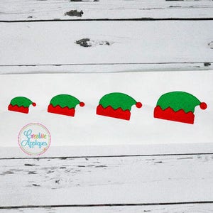 Elf Hat Digital Machine Embroidery Design 4 Sizes, elf hat embroidery, elf embroidery, embroidery elf hat