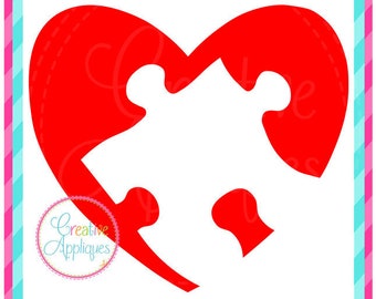 EXCLUSIVE SVG eps  DXF Cutting File Autism Awareness Heart Puzzle svg, autism svg, puzzle piece svg, autism awareness cut file, heart puzzle