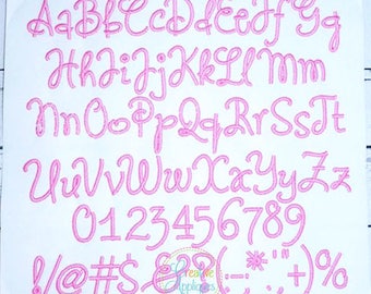 11 SIZES!!! Jump Rope Embroidery Font Alphabet Font Digital Machine Embroidery Design embroidery font, numbers 19 symbols