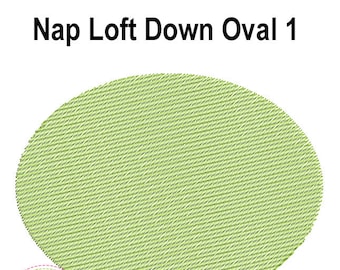 Nap Loft Pile Down Oval Monogram Frame Digital Machine Embroidery Design 8 Sizes, pile drop, tack down, embossed knockdown, knock down