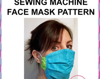 SEWING PATTERN 4 sizes!  Face Mask Digital download design, breathing mask, face mask, PDF sewing pattern