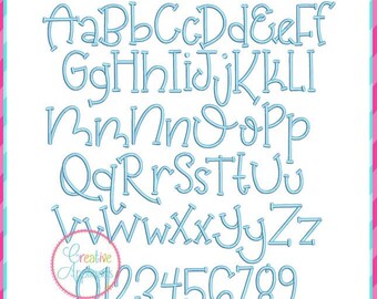 EXCLUSIVA Mermaid Magic Embroidery Alphabet Font, 10 tamaños, A thru Z, números, 14 símbolos, fuente de bordado, alfabeto de bordado