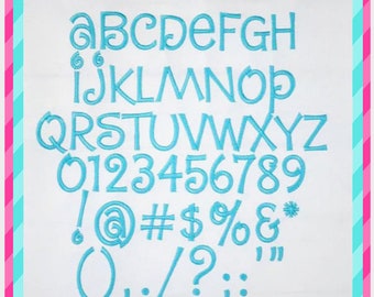 7 SIZES!!! Day Dream Embroidery Font Digital Machine Embroidery Design, numbers, 19  punctuation