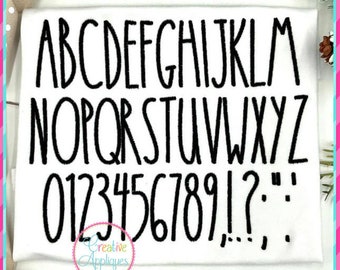 15 Sizes Farmhouse Embroidery Alphabet Font Digital Machine Embroidery, A to Z, numbers, symbols, skinny font, farmhouse font, rae dunn