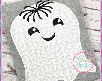 Ghost Halloween Digital Machine Embroidery Applique Design 4 Size ghost applique, halloween applique, ghost embroidery, halloween ghost