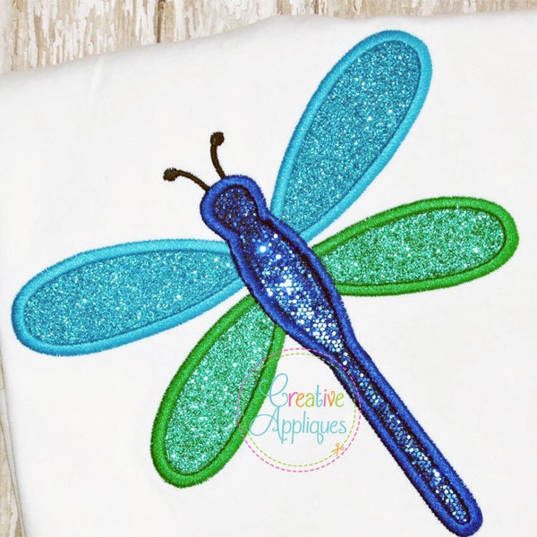 Dragonfly Digital Machine Embroidery Applique Design 4 Sizes, dragonfly applique, dragonfly embroidery, insect applique, bug applique