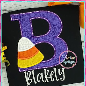 Candy Corn Applique Alphabet Letter Set A-Z Applique Machine Embroidery Design 4 Sizes!  alphabet applique, applique letter