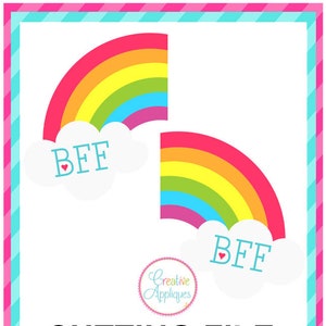 EXKLUSIVE SVG Eps DXF Beste Freunde Regenbogen Svg, Bff Svg, Beste Freunde Svg, bester Freund cut Datei, Regenbogen Schnitt Regenbogen Svg-Datei