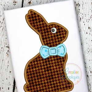 Chocolate Bunny Rabbit Easter Machine Embroidery Applique Design 4 SIZES, rabbit applique, rabbit embroidery, bunny applique embroidery