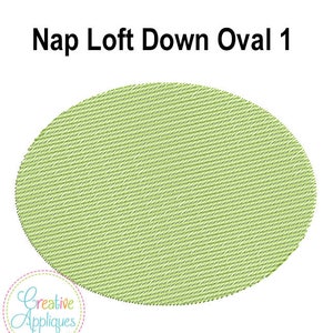 Nap Loft Pile Down Oval Monogram Frame Digital Machine Embroidery Design 8 Sizes, pile drop, tack down, embossed knockdown, knock down