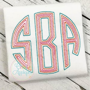 6 Sizes BX Natural Circle Floss Embroidery Monogram Alphabet - Etsy