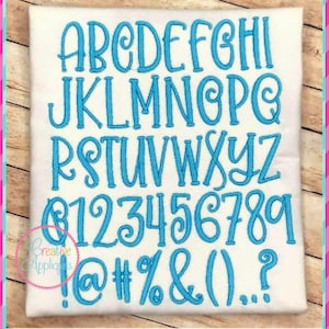 EXCLUSIVE Flawless Fairytale Caps Embroidery Font Machine Embroidery Design, numbers, punctuation, machine embroidery font alphabet