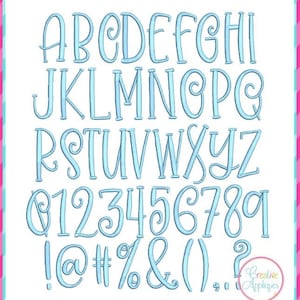 EXCLUSIVE Flawless Fairytale Caps Embroidery Font Machine Embroidery Design, numbers, punctuation, machine embroidery font alphabet