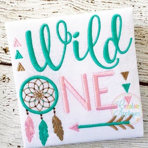 Wild One First Birthday Embroidery Digital Machine Embroidery Design 4 Sizes, first birthday embroidery, 1st birthday embroidery, tribal