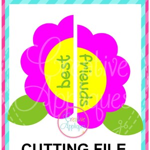 EXKLUSIVE SVG Eps DXF Beste Freunde Blume Svg, Bff Svg, Beste Freunde Svg, besten Freund geschnitten Datei